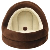 vidaXL Katzenbett 40x40x35 cm Braun und Creme