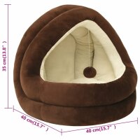 vidaXL Katzenbett 40x40x35 cm Braun und Creme