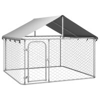 vidaXL Outdoor-Hundezwinger mit Dach 200x200x150 cm