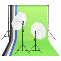 vidaXL Fotostudio-Beleuchtung Set mit Hintergründen...