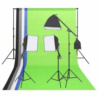 vidaXL Fotostudio-Beleuchtung Set mit Hintergründen...