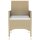 vidaXL 7-tlg. Garten-Essgruppe Poly Rattan und Hartglas Beige