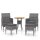 vidaXL 5-tlg. Garten-Lounge-Set Poly Rattan Grau