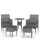 vidaXL 5-tlg. Garten-Lounge-Set Poly Rattan Grau