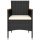 vidaXL 5-tlg. Garten-Lounge-Set Poly Rattan Schwarz