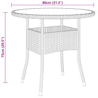 vidaXL 3-tlg. Garten-Essgruppe Poly Rattan Braun