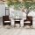 vidaXL 3-tlg. Garten-Essgruppe Poly Rattan Braun