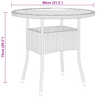 vidaXL 5-tlg. Garten-Essgruppe Poly Rattan Grau