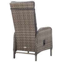 vidaXL 3-tlg. Garten-Bistro-Set Poly Rattan Grau