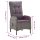 vidaXL 5-tlg. Garten-Bistro-Set Poly Rattan Grau