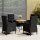 vidaXL 5-tlg. Garten-Bistro-Set Poly Rattan Schwarz