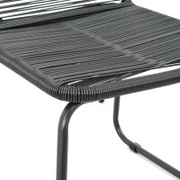 vidaXL 5-tlg. Garten-Essgruppe PVC Rattan Schwarz