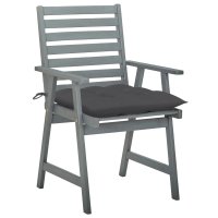 vidaXL Garten-Essstühle mit Kissen 3 Stk. Massivholz...