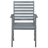 vidaXL Garten-Essstühle mit Kissen 3 Stk. Massivholz Akazie