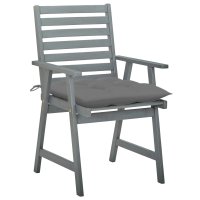vidaXL Garten-Essstühle mit Kissen 3 Stk. Massivholz...