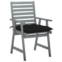 vidaXL Garten-Essstühle mit Kissen 3 Stk. Massivholz...