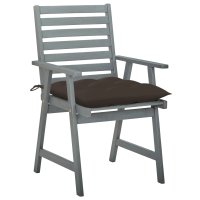 vidaXL Garten-Essstühle mit Kissen 3 Stk. Massivholz...