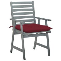 vidaXL Garten-Essstühle mit Kissen 3 Stk. Massivholz...
