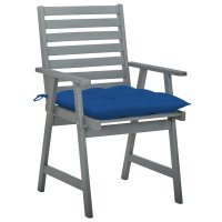 vidaXL Garten-Essstühle mit Kissen 3 Stk. Massivholz...