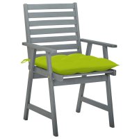 vidaXL Garten-Essstühle mit Kissen 3 Stk. Massivholz...