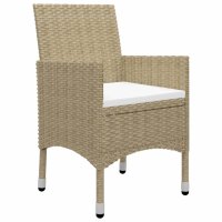 vidaXL 5-tlg. Garten-Essgruppe Beige