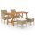 vidaXL 5-tlg. Garten-Essgruppe Beige