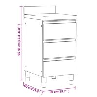 vidaXL Gastro-K&uuml;chenschr&auml;nke 3 Stk. Edelstahl