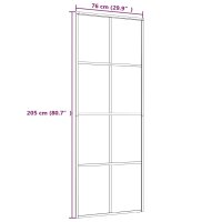 vidaXL Schiebet&uuml;r ESG-Mattglas und Aluminium 76x205 cm Wei&szlig;