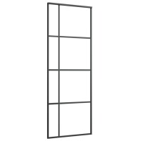 vidaXL Schiebetür ESG-Glas und Aluminium 76x205 cm...