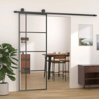 vidaXL Schiebetür ESG-Glas und Aluminium 76x205 cm...