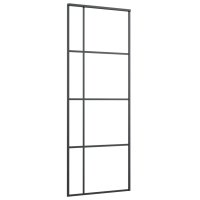 vidaXL Schiebetür ESG-Glas und Aluminium mattiert...