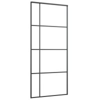 vidaXL Schiebetür ESG-Glas und Aluminium mattiert...