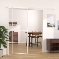 vidaXL Schiebetür ESG-Glas und Aluminium 90x205 cm...