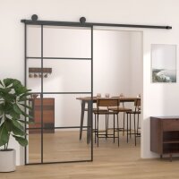 vidaXL Schiebetür ESG Glas und Aluminium 102,5x205...