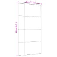 vidaXL Schiebet&uuml;r ESG Glas und Aluminium 102,5x205 cm Wei&szlig;