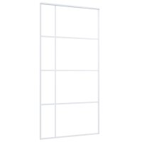 vidaXL Schiebet&uuml;r ESG Glas und Aluminium 102,5x205 cm Wei&szlig;