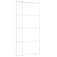 vidaXL Schiebetür ESG Glas und Aluminium mattiert...