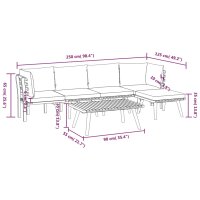 vidaXL 6-tlg. Garten-Lounge-Set mit Kissen Massivholz Akazie