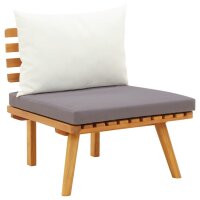 vidaXL 3-tlg. Garten-Lounge-Set mit Kissen Massivholz Akazie