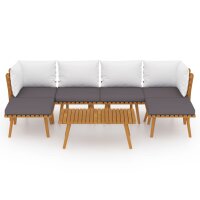 vidaXL 7-tlg. Garten-Lounge-Set mit Kissen Massivholz Akazie