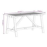 vidaXL 5-tlg. Garten-Essgruppe Massivholz Akazie