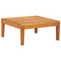 vidaXL 4-tlg. Garten-Lounge-Set mit Cremeweißen Kissen Akazienholz