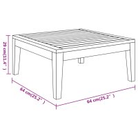 vidaXL 4-tlg. Garten-Lounge-Set mit Dunkelgrauen Kissen Akazienholz