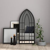 vidaXL Spiegel Schwarz 100x45 cm Eisen für den...