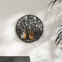 vidaXL Spiegel Schwarz 40x2,5 cm Eisen Rund für den...