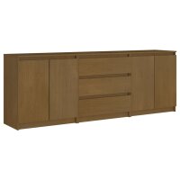 vidaXL Beistellschrank Honigbraun 180x36x65 cm Massivholz Kiefer