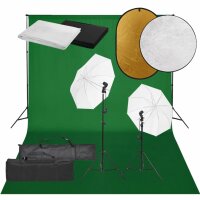 vidaXL Fotostudio-Set mit Beleuchtung, Hintergrund und...