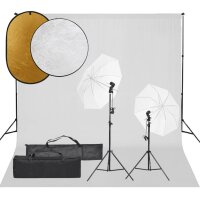 vidaXL Fotostudio-Set mit Beleuchtung, Hintergrund und...