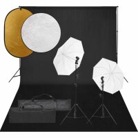 vidaXL Fotostudio-Set mit Beleuchtung, Hintergrund und...