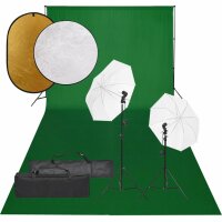 vidaXL Fotostudio-Set mit Beleuchtung, Hintergrund und...